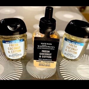 Bath and Body Works Fresh Coconut & Cotton Set NWT